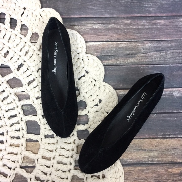 Soft Surroundings Shoes - Soft Surroundings | Suede Leather Pointed Wedges